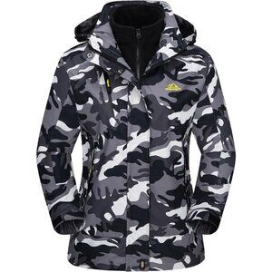 Women's Black Como Winter Coats Snow Ski Jacket Waterproof  Winter Jacket